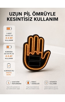 Pilli Led Işık Araç Camı İçin Uzaktan Kumandalı El Simgesi Çokrenkli 45063968 Pilli Led Işık Araç Camı İçin Uzaktan Kumandalı El Simgesi Çokrenkli 45063968