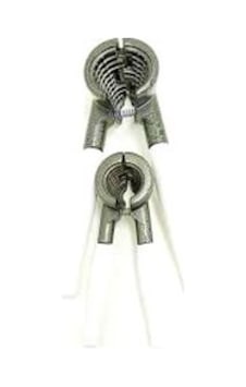 2 Parça Set Metal Fındık - Ceviz Kıracak Beyaz Saplı