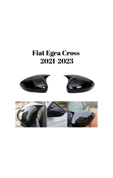 Fiat Egea Cross 2021 2022 2023 Uyumlu Araca Özel Yarasa Batman Piano Black Ayna Kapağı Takımı