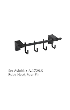 Deppot F1 Mat Siyah Set Askılık A.1729.S Mat Siyah