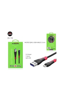 HASIRCIJET SUBZERO CL72 3.4A IŞIKLI MICRO USB KABLO 1 m HASIRCIJET SUBZERO CL72 3.4A IŞIKLI MICRO USB KABLO 1 m