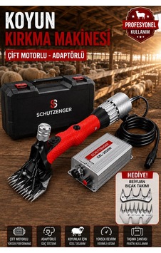 Adaptörlü Koyun Kırkma Makinesi Devir Ayarlı Kömürsüz Motor Beiyuan Bıçak Hediye Çift Motorlu S8 Adaptörlü Koyun Kırkma Makinesi Devir Ayarlı Kömürsüz Motor Beiyuan Bıçak Hediye Çift Motorlu S8