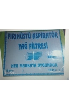 Aspiratör İnce Keçe Yağ Filtresi Aspiratör İnce Keçe Yağ Filtresi