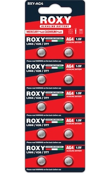Roxy Ag4 Lr66 377 Sr626 1.5v Alkalin Saat Pili 10 Adet Roxy Ag4 Lr66 377 Sr626 1.5v Alkalin Saat Pili 10 Adet