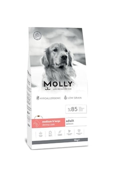 Molly Düşük Tahıllı Hypoallergenic Somonlu Orta Ve Büyük Irk Yetişkin Köpek Maması 15 Kg Molly Düşük Tahıllı Hypoallergenic Somonlu Orta Ve Büyük Irk Yetişkin Köpek Maması 15 Kg