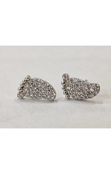 Omar Silver Bebek Ayak Izi Küpe Zirkon Taşlı Omar Silver Bebek Ayak Izi Küpe Zirkon Taşlı