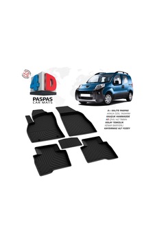 Peugeot Bipper 4d Araca Özel Havuzlu Kauçuk Paspas Siyah