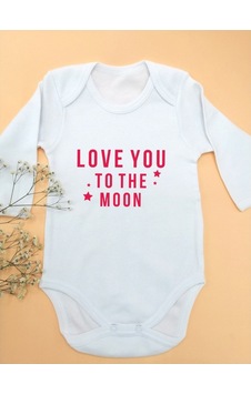Tuğbababy Baby Love You To The Moon Baskılı Beyaz Zıbın Kız Erkek Beyaz Tuğbababy Baby Love You To The Moon Baskılı Beyaz Zıbın Kız Erkek Beyaz