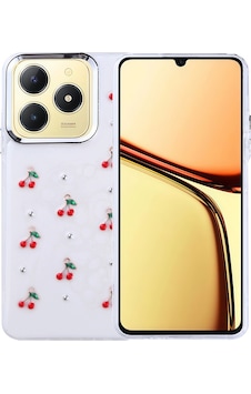 Teleplus Realme C61 Kılıf Kutup Simli Glitter Kiraz Desenli Kapak Teleplus Realme C61 Kılıf Kutup Simli Glitter Kiraz Desenli Kapak