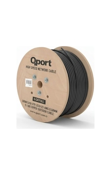 Qport Q-catfull 23awg 500 Metre Cat6 Outdoor Siyah Qport Q-catfull 23awg 500 Metre Cat6 Outdoor Siyah