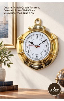 1 Adet Pirinç Duvar Saati Duvara Asmalı Çapalı Tasarım, Dekoratif Brass Wall Clock Model Ksk2049 26x22 Cm Diğer 1 Adet Pirinç Duvar Saati Duvara Asmalı Çapalı Tasarım, Dekoratif Brass Wall Clock Model Ksk2049 26x22 Cm Diğer