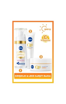 Spf15 Q10 Energy Gündüz Kremi 50ml, Luminous630 Thiamidol Etkili Leke Karşıtı Serum 30ml Ve Göz Krem Spf15 Q10 Energy Gündüz Kremi 50ml, Luminous630 Thiamidol Etkili Leke Karşıtı Serum 30ml Ve Göz Krem