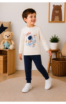 Mnk Baby & Kids Erkek Bebek Tatlı Astronot 2iplik Alt Üst Takım M00854 Lacivert Mnk Baby & Kids Erkek Bebek Tatlı Astronot 2iplik Alt Üst Takım M00854 Lacivert