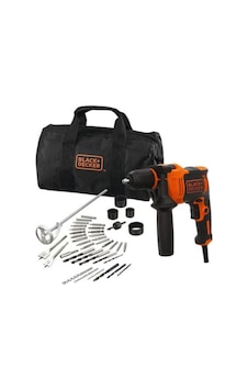 Black+Decker BEH710SA40-QS 13 MM 710 W Darbeli Matkap + 40 Parça Aksesuar Bez Çanta