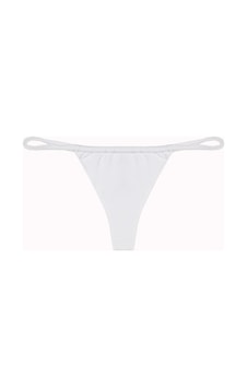 İpli Bantlı String Tek Bikini Alt Beyaz İpli Bantlı String Tek Bikini Alt Beyaz