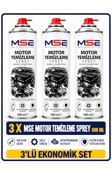Mse Motor Temizleme Spreyi 500 Ml 3'lü Ekonomik Set