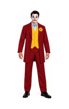 Yetişkin Joker Kostümü Bordo Yetişkin Joker Kostümü Bordo