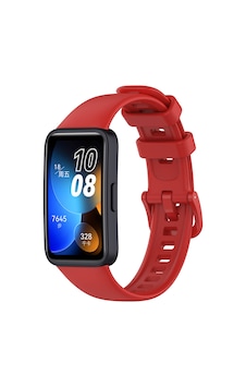 Huawei Band 8 Uyumlu Klasik Omsy Kordon-kırmızı Huawei Band 8 Uyumlu Klasik Omsy Kordon-kırmızı