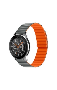 Huawei Ile Uyumlu Honor Magic 2 46mm Krd-52 Slikon Mıknatıslı Kordon Gri-kırmızı Huawei Ile Uyumlu Honor Magic 2 46mm Krd-52 Slikon Mıknatıslı Kordon Gri-kırmızı
