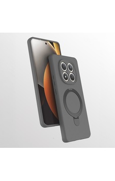 Xiaomi Redmi Note 15 Pro Kılıf M-safe Şarj Özellikli Standlı Zore Samara Kapak Titanyum - Gri Xiaomi Redmi Note 15 Pro Kılıf M-safe Şarj Özellikli Standlı Zore Samara Kapak Titanyum - Gri