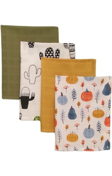 S-mall Bebek Müslin Omuz Ter Bezi 4'lü 40x30 CM Desert Çok Renkli S-mall Bebek Müslin Omuz Ter Bezi 4'lü 40x30 CM Desert Çok Renkli