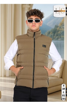 Lasgaris Jeans Erkek Şişme Yelek Kahverengi