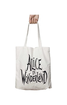 Art Hediye Alice İn Wonderland İki Taraf Kalıcı Yıkanabilir Okul Plaj Omuz Bez Çanta Çok Renkli