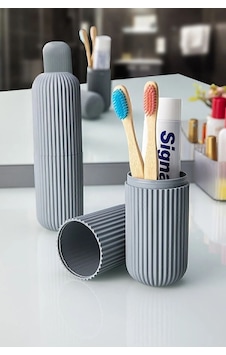 Valiz Düzenleyici, Valiz İçi Diş Macun Fırça Saklama Ve Taşıma Kabı Diş Fırçalık, 19 X 6 Cm Gri Valiz Düzenleyici, Valiz İçi Diş Macun Fırça Saklama Ve Taşıma Kabı Diş Fırçalık, 19 X 6 Cm Gri