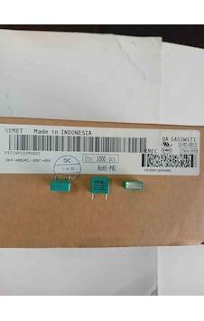 F872ap103m480c 10nf 480vac 10 0.2 Kemet Polyester Kondansatör 27 Adet F872ap103m480c 10nf 480vac 10 0.2 Kemet Polyester Kondansatör 27 Adet