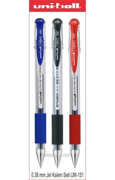 Uniball Signo Dx 0.38 Mm Jel Kalem Seti 3 Adet Um-151 Uniball Signo Dx 0.38 Mm Jel Kalem Seti 3 Adet Um-151
