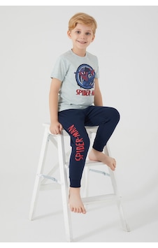Spiderman Spider Man D4750-3 Çocuk Yeşil Melanj Pijama Spiderman Spider Man D4750-3 Çocuk Yeşil Melanj Pijama