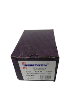 Meridyen 3.9 X13 Pul Başlı Matkap Uçlu Vida Kutu 1000 Adet 3,9 x 13 MM Meridyen 3.9 X13 Pul Başlı Matkap Uçlu Vida Kutu 1000 Adet 3,9 x 13 MM