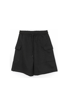 Beli Bağcıklı Kargo Cep Düz Renk Kız Çocuk Penye Şort Siyah 001-0002060 Siyah Beli Bağcıklı Kargo Cep Düz Renk Kız Çocuk Penye Şort Siyah 001-0002060 Siyah
