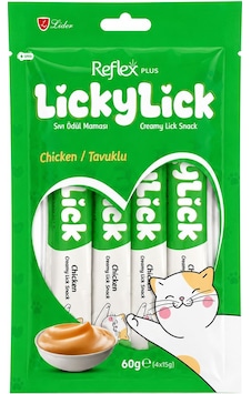 Reflex Plus Lickylick Kedi Sıvı Ödül Tavuk 4 x 15 G Reflex Plus Lickylick Kedi Sıvı Ödül Tavuk 4 x 15 G