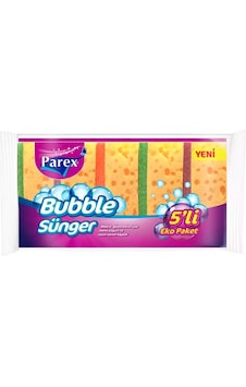 Parex Eko Bubble Sünger 5 Adet Çok Renkli Parex Eko Bubble Sünger 5 Adet Çok Renkli