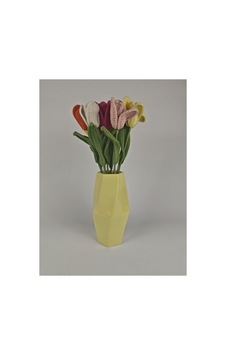 Twist Seramik Vazo Pastel Sarı Yükseklik:22cm Çap:13 Cm Sarı Twist Seramik Vazo Pastel Sarı Yükseklik:22cm Çap:13 Cm Sarı