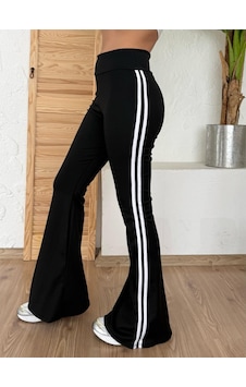Efnaz Style Kadın Yüksek Bel Şerit Detaylı Ispanyol Paçalı Dalgıç Pantolon siyah Efnaz Style Kadın Yüksek Bel Şerit Detaylı Ispanyol Paçalı Dalgıç Pantolon siyah