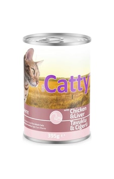 Catty Pate Tavuklu Ciğerli Kedi Konservesi 395 Gr Catty Pate Tavuklu Ciğerli Kedi Konservesi 395 Gr