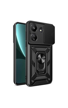 Xiaomi Redmi 13c Kılıf Magnetik Standlı Kamera Korumalı Zore Sürgülü Vega Kapak Siyah Xiaomi Redmi 13c Kılıf Magnetik Standlı Kamera Korumalı Zore Sürgülü Vega Kapak Siyah