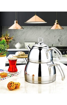 Özlife Ela Çaydanlık Takımı - Paslanmaz Çelik Çaydanlık Küçük 162 Gri Özlife Ela Çaydanlık Takımı - Paslanmaz Çelik Çaydanlık Küçük 162 Gri