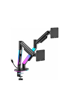 Npo Std11924 Everglow 17-35" 24kg Destekli Rgb Profesyonel Gaming Vesa Çift Kol Monitör Tutucu Npo Std11924 Everglow 17-35" 24kg Destekli Rgb Profesyonel Gaming Vesa Çift Kol Monitör Tutucu