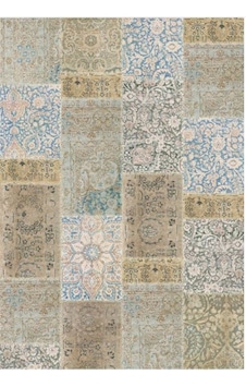 Çam Halı Gloria Td768 Bej Mavi Patchwork Desen Dokuma Saçaklı Kilim Çam Halı Gloria Td768 Bej Mavi Patchwork Desen Dokuma Saçaklı Kilim