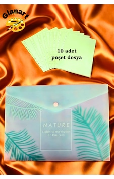 A4 Boy Çıt Çıt Ödev Dosyası +10' Lu Poşet Dosya Pastel Renkler Yeşil A4 Boy Çıt Çıt Ödev Dosyası +10' Lu Poşet Dosya Pastel Renkler Yeşil