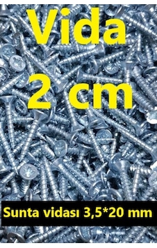 Vida 2 CM (200 Adet) - Ağaç - Ahşap - Sunta Vidası 3.5X20 MM Ar.10 N11.36183 Vida 2 CM (200 Adet) - Ağaç - Ahşap - Sunta Vidası 3.5X20 MM Ar.10 N11.36183