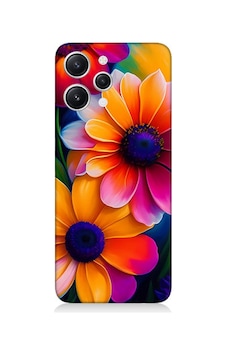 Xiaomi Redmi 12 Uyumlu Silikon Kılıf Soft Renkli Çiçekler Xiaomi Redmi 12 Uyumlu Silikon Kılıf Soft Renkli Çiçekler