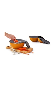 Bonera Emaye 8 Pcs Rende Seti 16-20-24 Cm Hardal Sarısı - Emy 900