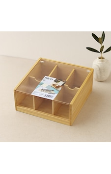 6 Bölmeli Bambu Poşet Çay Kutusu 21x20x10 Cm Çok Renkli 6 Bölmeli Bambu Poşet Çay Kutusu 21x20x10 Cm Çok Renkli
