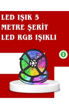5 Metre Kumandalı Rgb Şerit Led Aydınlatma Standart 5 Metre Kumandalı Rgb Şerit Led Aydınlatma Standart