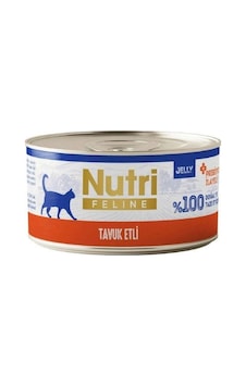Nutri Feline Jelly Tavuk Etli Tahılsız Yetişkin Kedi Konservesi 70 Gr
