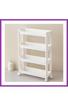 Bezos 4 Katlı Tekerlekli Sepet Organizer Raf 465x145x670mm Bty Çok Renkli Bezos 4 Katlı Tekerlekli Sepet Organizer Raf 465x145x670mm Bty Çok Renkli